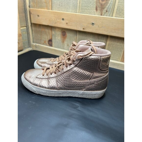 Nike Womens Blazer Mid Cut PRM Sneakers 644407-900 Bronze Gold Size 5.5 - Picture 5 of 8